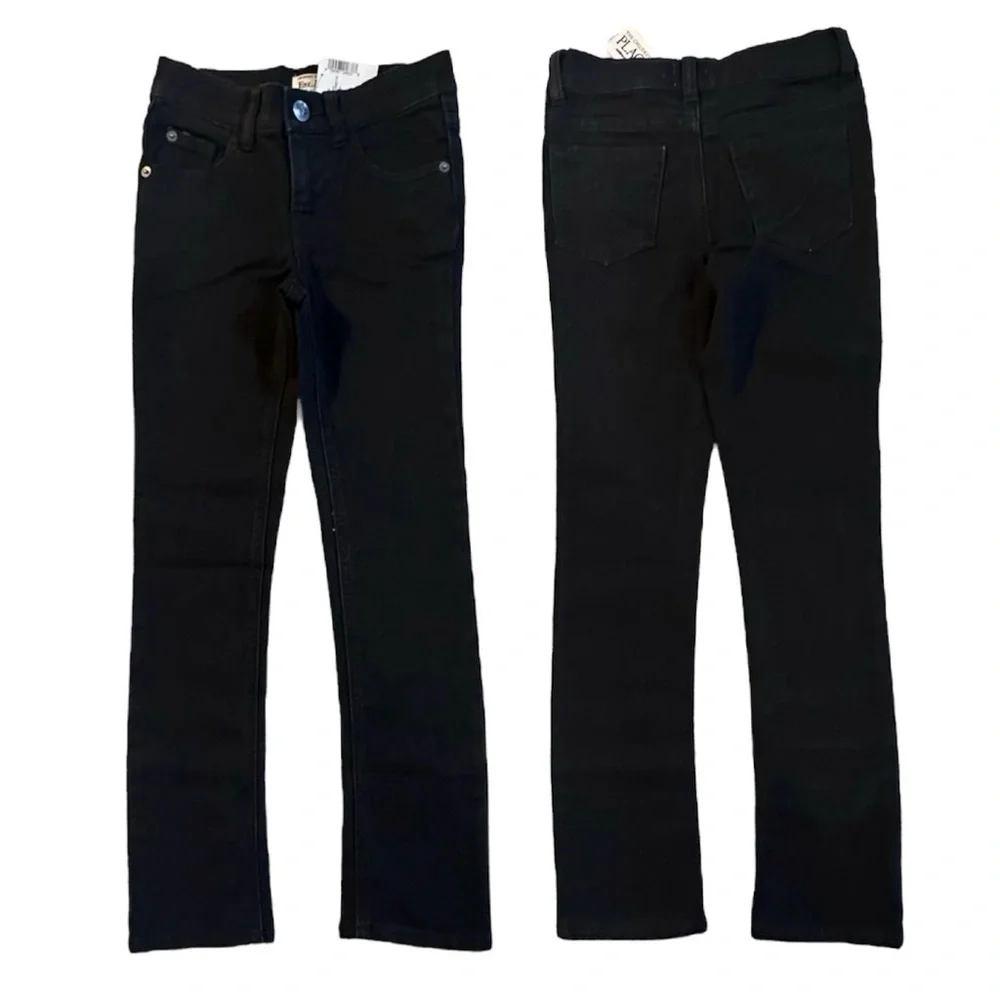 THE CHILDREN'S PLACE Black Skinny Slim Stretch Jean Adjustable Waist Girl 8 SLIM